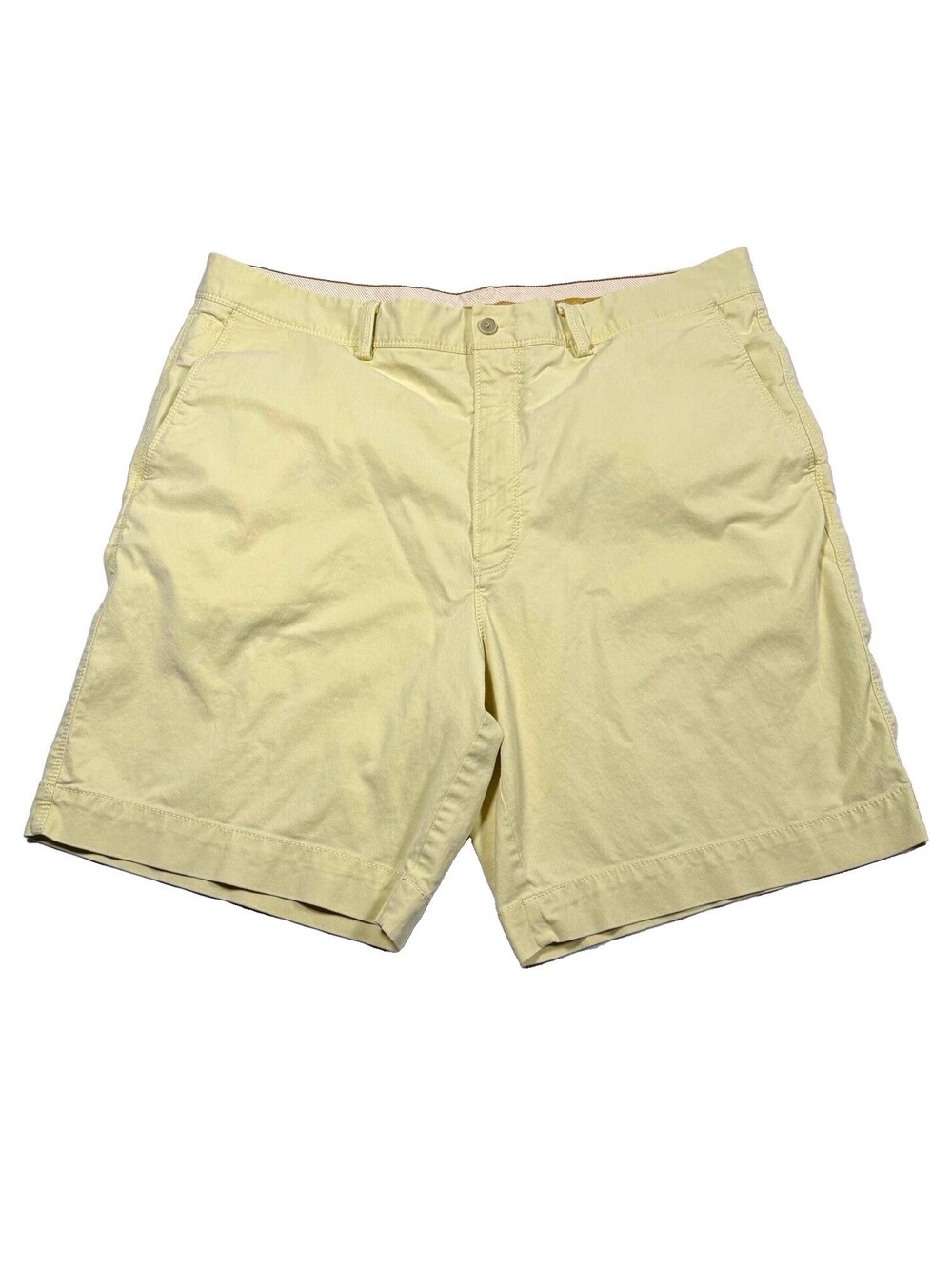 Tommy Bahama Men's Yellow Solid Chino Flat Front Shorts Size 38